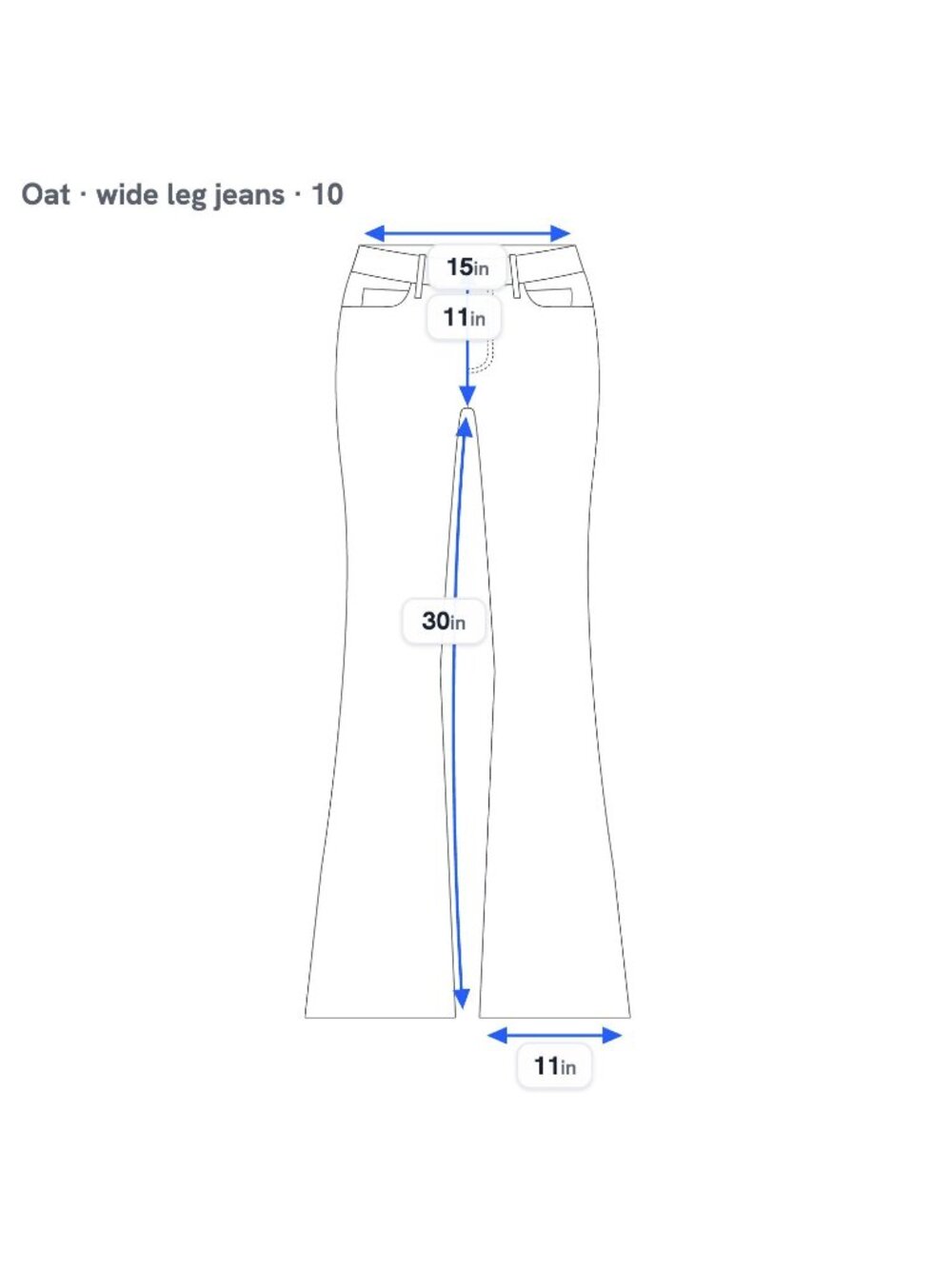 OAT New York High-Rise Wide-Leg Utility Pants Beige Denim Jeans Womens 10/30 - Picture 3 of 10